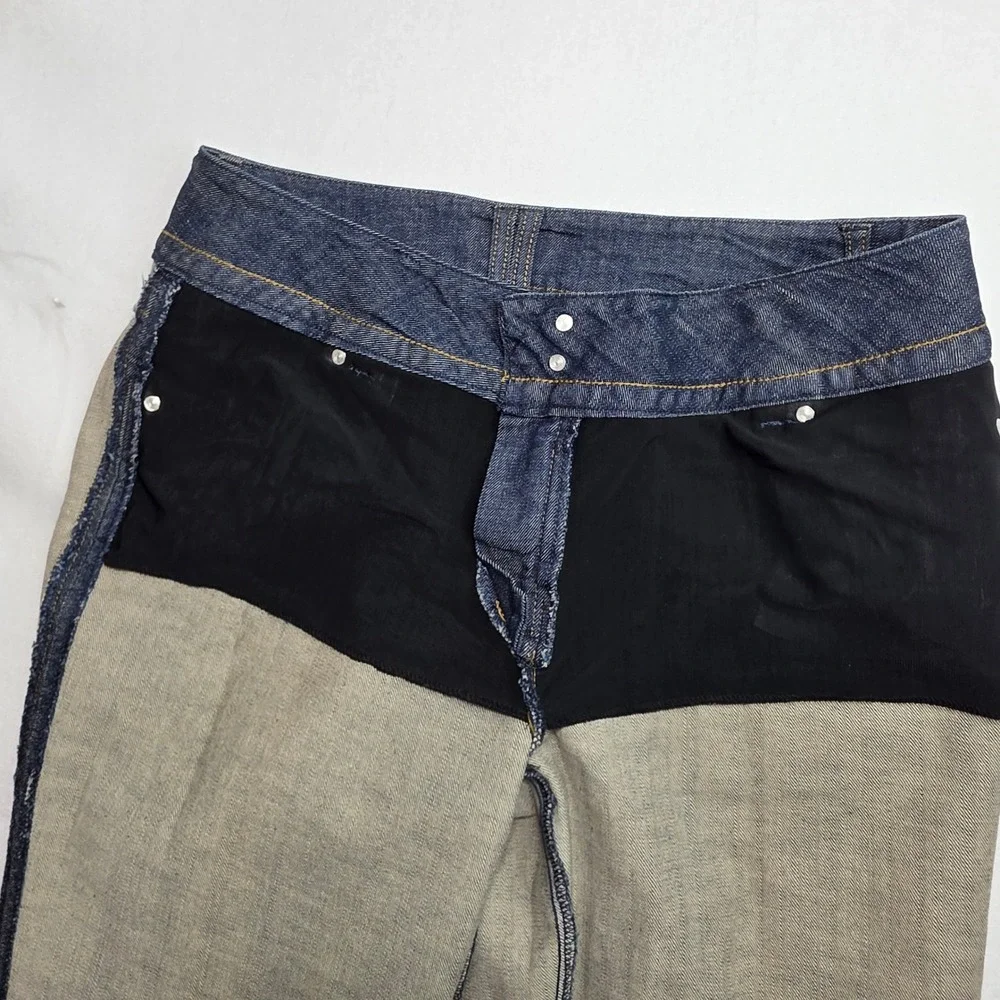 Monroe & Main Wide Leg Jeans Womens 14 Dark Wash Denim High Rise Trouser Pants